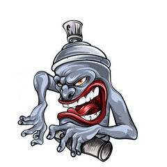 simple color graffiti cat cartoon icon