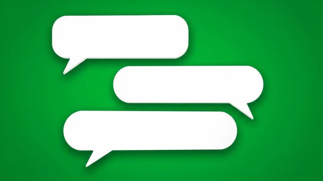 Chat Bubbles on Green: Communication & Dialogue