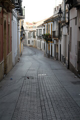 Alley in the historic old town of Córdoba, Andalusia, Spain, in July 2024.