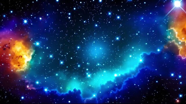 A colorful nebula with stars and nebulas in the background