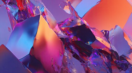 Abstract Geometric Shapes in Vibrant Colors