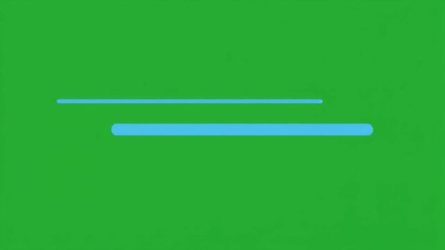 Minimalist graphic design featuring two parallel horizontal cyan lines of different thicknesses on a vibrant green background.