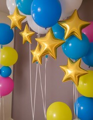 stars and balloons