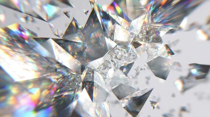 Abstract Shattered Crystal Geometric Pattern