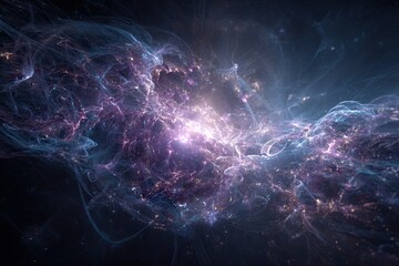 Abstract Colorful Nebula In Space