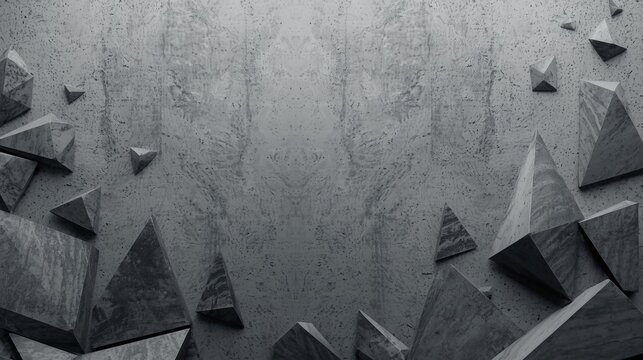 Latar belakang abstrak yang menakjubkan dengan bentuk geometris dan beton bertekstur, cocok untuk desain modern atau pernyataan visual yang berani di proyek Anda berikutnya