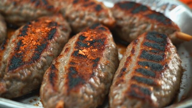 Islama kofte Turkish meatballs slider moving char marks