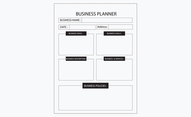business planner notebook interior design