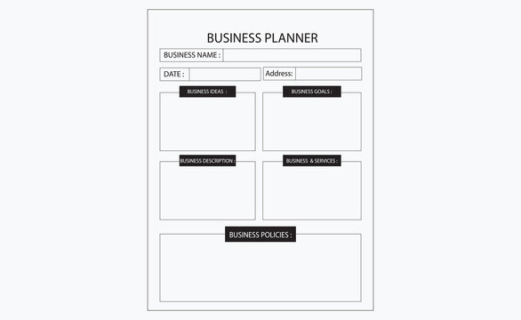 business planner notebook interior design