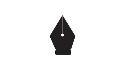 Fototapeta premium Pen nib icon white