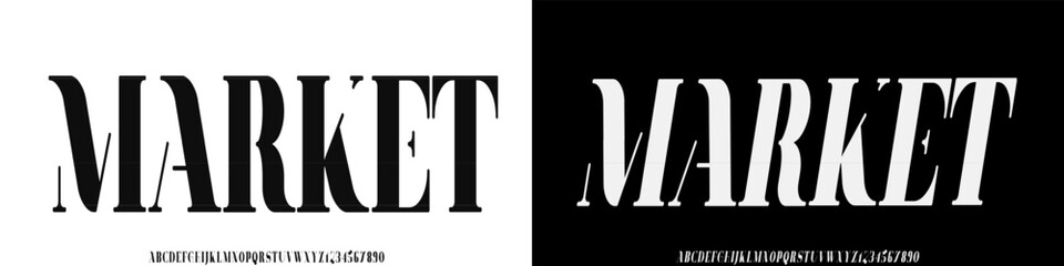 Elegant minimalist alphabet typeface display font vector. Luxury typography style alphabet illustration with numeral and lowercase