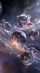 Abstract Colorful Bubbles And Spheres In Motion