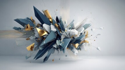 Abstract Geometric Shapes Explosion
