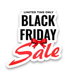 Black friday sale sticker on white background, Vector design, sale, flash sale, Blackfriday vector design