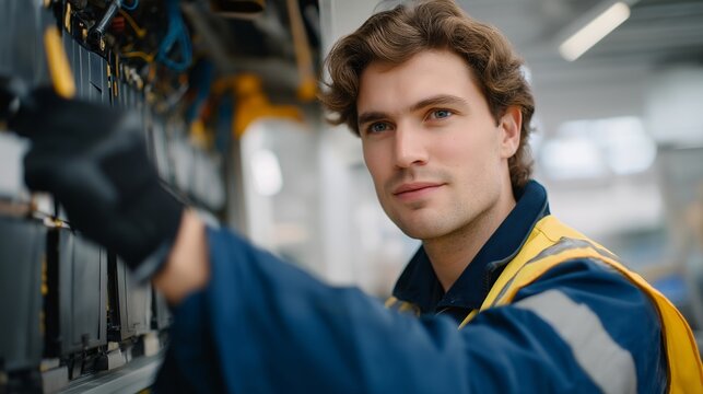 Technicians upgrading a modular electric vehicle battery system by sliding out old cells and replacing them with new high-capacity modules — EV longevity, scalable battery technology, and