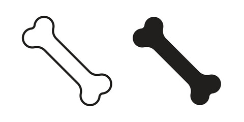 Bones icons in different style, sign or symbol, suitable for apps and websites