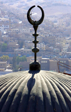 The dome of the old Chechen mosque in the Jordanian city of Zarqa