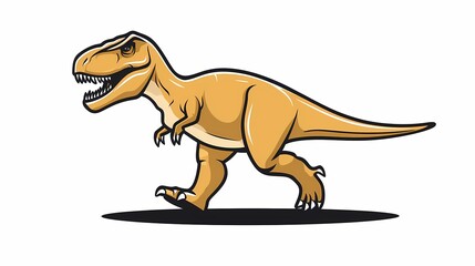 Cartoon depiction of a large carnivorous prehistoric reptile in profile stance
