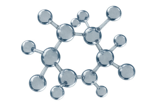 Molecular structure creating connections and representing chemistry, science, and research innovation concept with transparent background