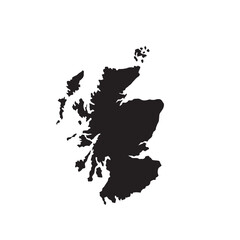 Naklejka premium Sleek silhouette of Scotland offers modern simplicity for travel guides, branding, or educational materials showcasing Scottish pride and heritage