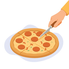World Pizza Day Celebration Pizza Illustration