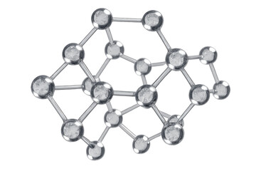 Molecule structure representing science, chemistry, and networking with transparent background