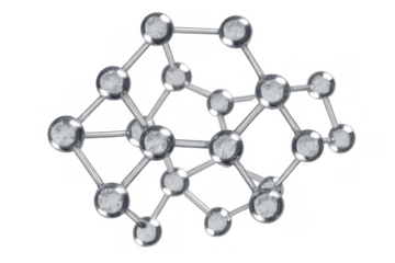 Molecule structure representing science, chemistry, and networking with transparent background