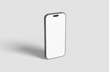 Smartphone Mockup with Blank Screen on Light Background
