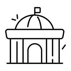 Unique design icon of government building 