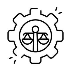 Trendy design icon of law management 