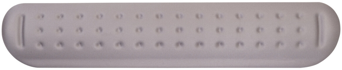 Top view gray keyboard wrist rest