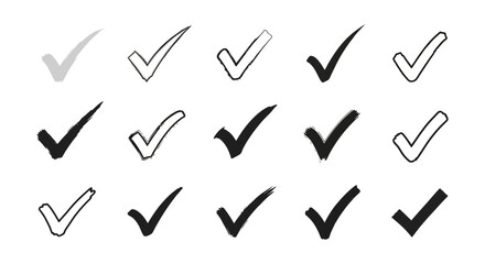 Check Mark Variety A Collection of Tick Symbols in Different Styles