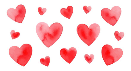 Heartfelt Watercolor A Tapestry of Love and Affection in Red Tones