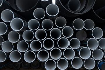 High-density polyethylene pipes for the transmission of liquids and gases. Used for high-pressure pipelines, water and gas lines