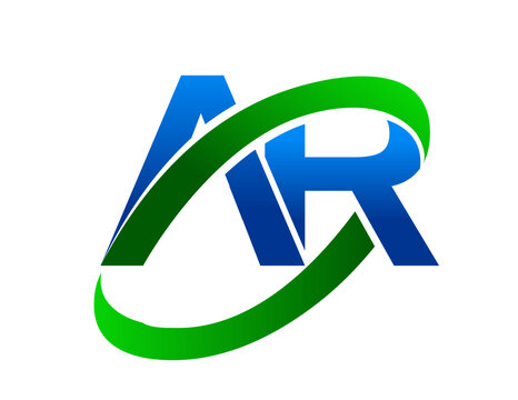 AR monogram logo Vector Image