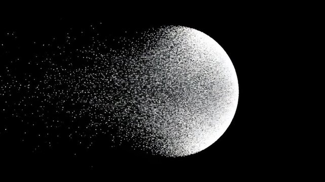 Dissolving Sphere: Digital Particle Dispersion