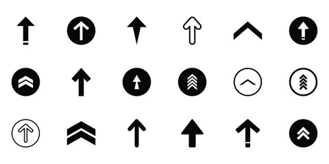 Set of swipe up arrow icon collection. Swipe up arrow symbol.