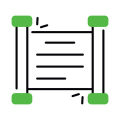 A beautiful design icon of scroll letter 