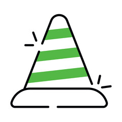 Trendy vector design of construction cone 