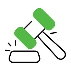 An editable design icon of auction