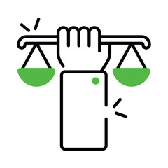 Unique design icon of justice 