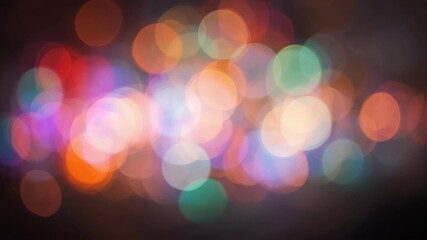 Colorful blurred bokeh lights with vibrant hues and soft focus transitions creating an abstract background with illuminated shapes and soft lighting variations throughout the scene - Powered by Adobe