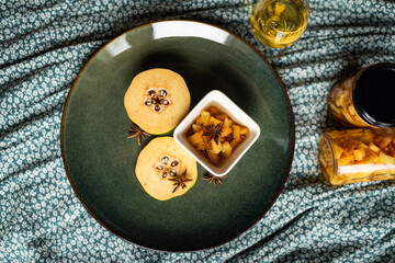 Homemade quince syrup with star anise – natural preserves and autumn flavors