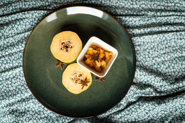 Homemade quince syrup with star anise – natural preserves and autumn flavors