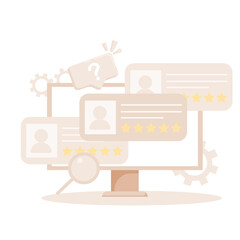 HR Recruitment Vector Design with White Background