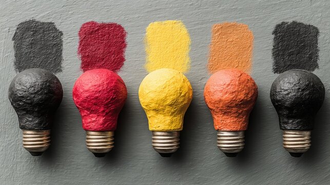 Vibrant group of colored pencils symbolizing creativity and corporate innovation growth framework roadmap icon concept