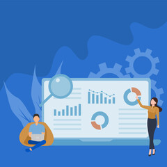 Website Banner with Modern Data Analytics Design