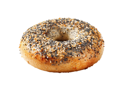 Everything bagel with poppy seeds, sesame, and salt
