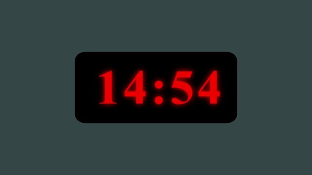 Countdown timer from 15 minute to 14 minute Technology stopwatch Digital Countdown.