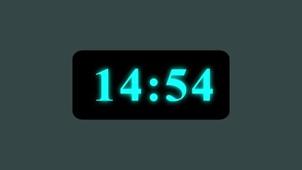 Countdown timer from 15 minute to 14 minute Technology stopwatch Digital Countdown.